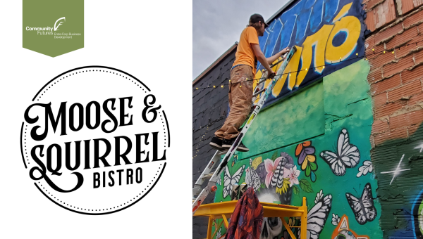 Moose & Squirrel builds stage and adds murals to its outdoor eatery with Beautification Loan